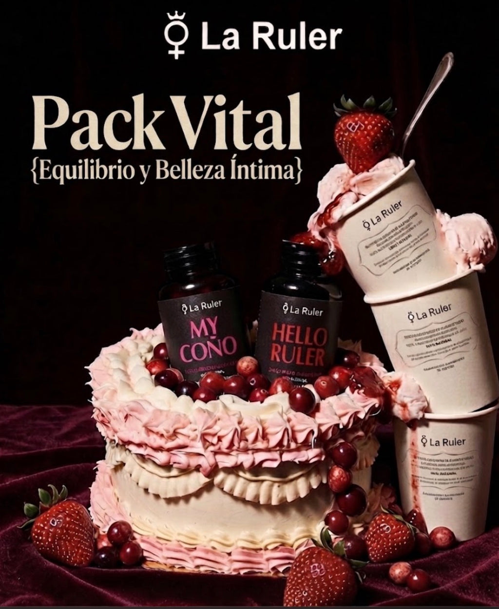 Hello Ruler Vital Pack My Coño Vitex D-Mannose Magnesium 120 Cap