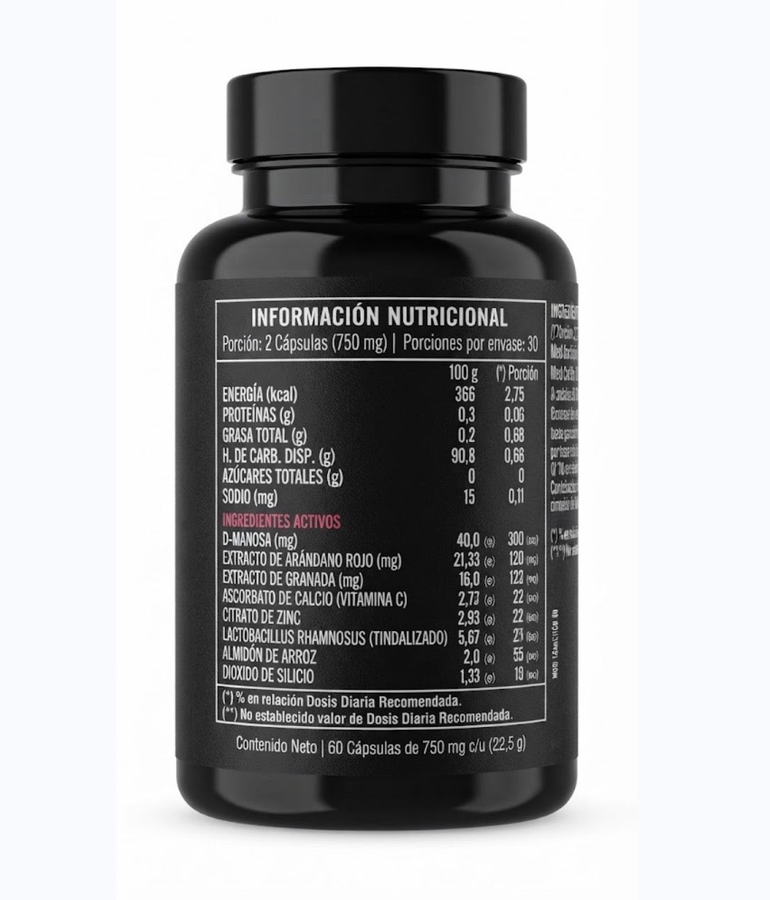 Suplemento My Coño D-Manosa Arándano Probióticos 60 Caps