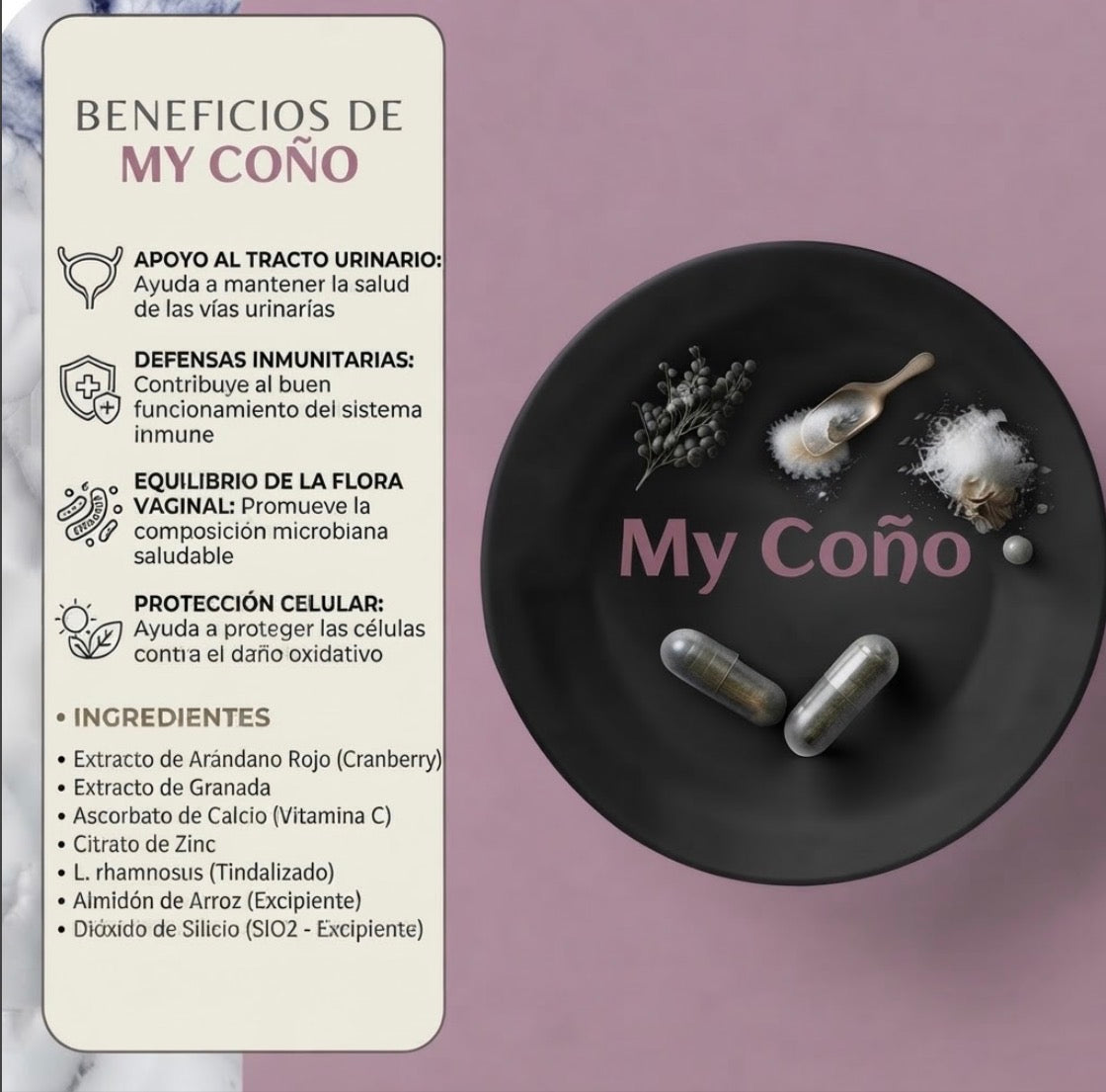 Suplemento My Coño D-Manosa Arándano Probióticos 60 Caps